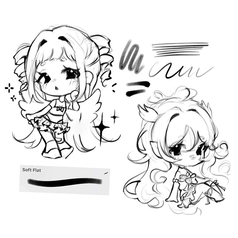 Procreate动漫速写起稿笔刷